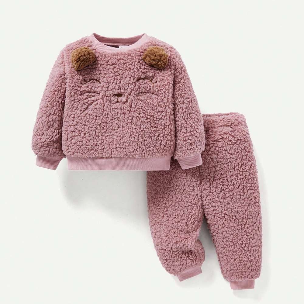 Adorable Mauve Kids Pajama Set